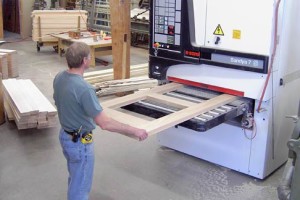 Sanding door parts